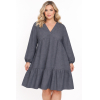 PLUS SIZE ΦΟΡΕΜΑ MINI ΜΑΚΡΥΜΑΝΙΚΟ