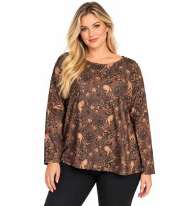 PLUS SIZE ΜΠΛΟΥΖΑ ΜΑΚΡΥΜΑΝΙΚΗ