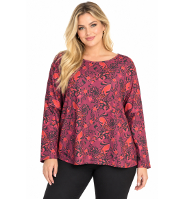 PLUS SIZE ΜΠΛΟΥΖΑ ΜΑΚΡΥΜΑΝΙΚΗ