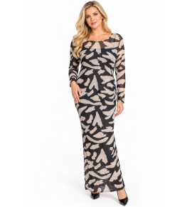 PLUS SIZE ΦΟΡΕΜΑ MAXI ΜΑΚΡΥΜΑΝΙΚΟ