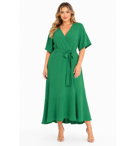 PLUS SIZE ΦΟΡΕΜΑ MIDI  ΚΟΝΤΟΜΑΝΙΚΟ