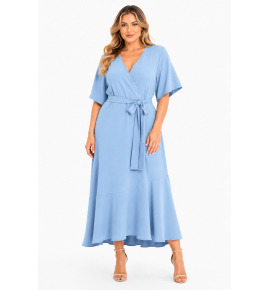 PLUS SIZE ΦΟΡΕΜΑ MIDI  ΚΟΝΤΟΜΑΝΙΚΟ