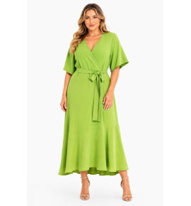 PLUS SIZE ΦΟΡΕΜΑ MIDI  ΚΟΝΤΟΜΑΝΙΚΟ