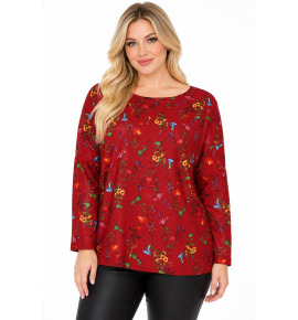 PLUS SIZE ΜΠΛΟΥΖΑ ΜΑΚΡΥΜΑΝΙΚΗ