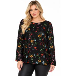 PLUS SIZE ΜΠΛΟΥΖΑ ΜΑΚΡΥΜΑΝΙΚΗ