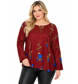 PLUS SIZE ΜΠΛΟΥΖΑ ΜΑΚΡΥΜΑΝΙΚΗ
