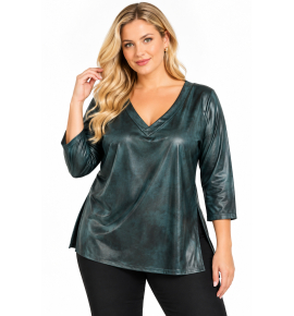 PLUS SIZE ΜΠΛΟΥΖΑ ΜΑΚΡΥΜΑΝΙΚΗ