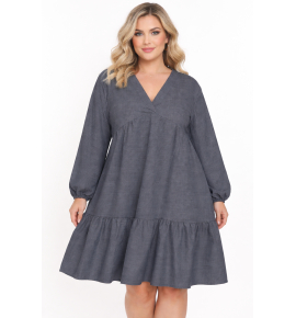 PLUS SIZE ΦΟΡΕΜΑ MINI ΜΑΚΡΥΜΑΝΙΚΟ