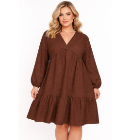 PLUS SIZE ΦΟΡΕΜΑ MINI ΜΑΚΡΥΜΑΝΙΚΟ