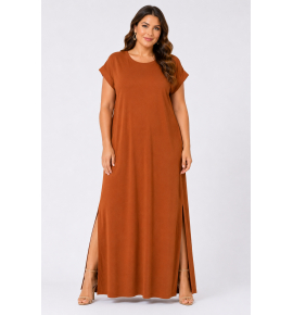 PLUS SIZE ΦΟΡΕΜΑ MAXI ΚΟΝΤΟΜΑΝΙΚΟ