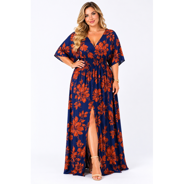 PLUS SIZE ΦΟΡΕΜΑ MAXI ΚΟΝΤΟΜΑΝΙΚΟ