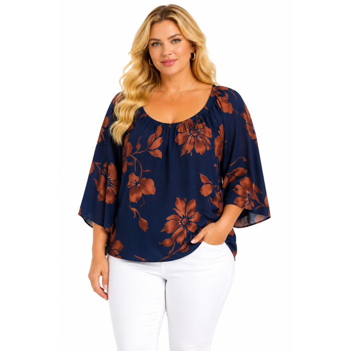 PLUS SIZE ΜΠΛΟΥΖΑ ΚΟΝΤΟΜΑΝΙΚΗ