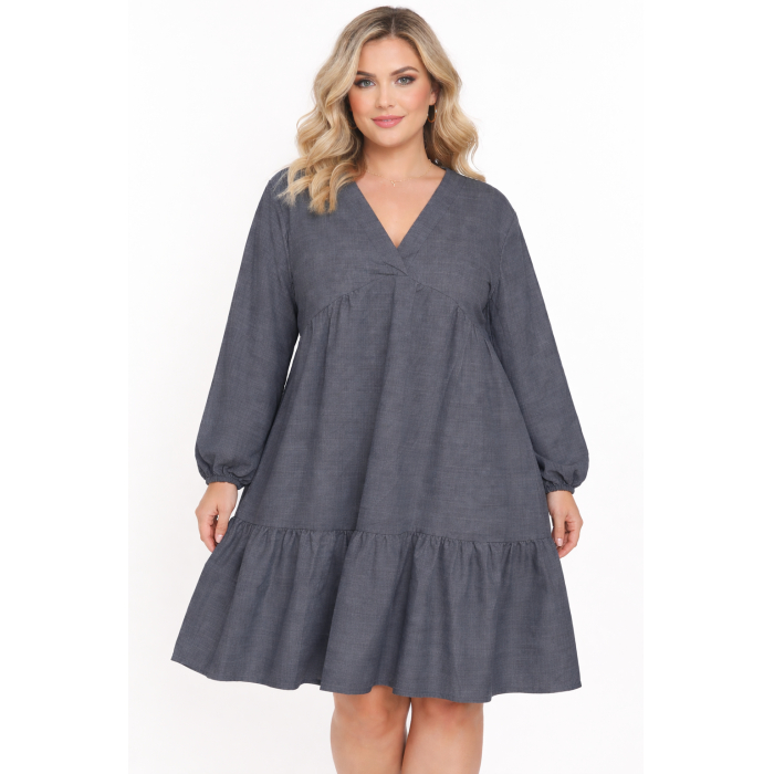 PLUS SIZE ΦΟΡΕΜΑ MINI ΜΑΚΡΥΜΑΝΙΚΟ