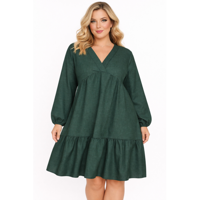 PLUS SIZE ΦΟΡΕΜΑ MINI ΜΑΚΡΥΜΑΝΙΚΟ