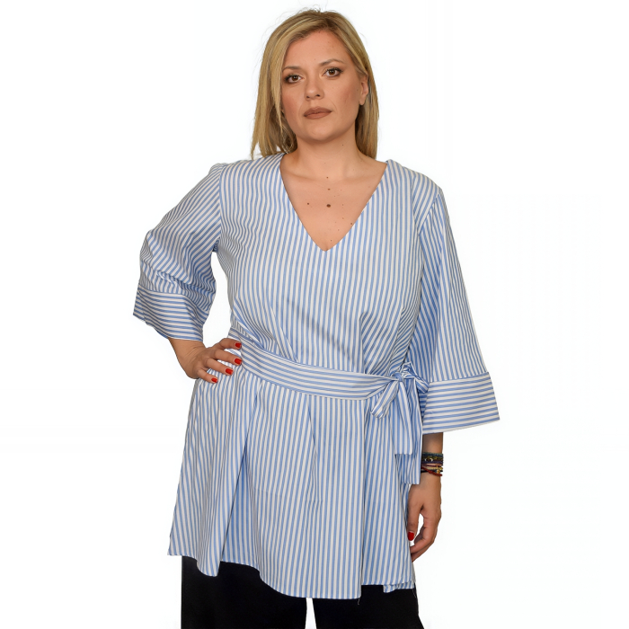 PLUS SIZE ΜΠΛΟΥΖΑ ΜΕ ΜΑΝΙΚΙΑ 3/4