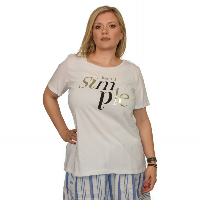 PLUS SIZE ΜΠΛΟΥΖΑ ΚΟΝΤΟΜΑΝΙΚΗ