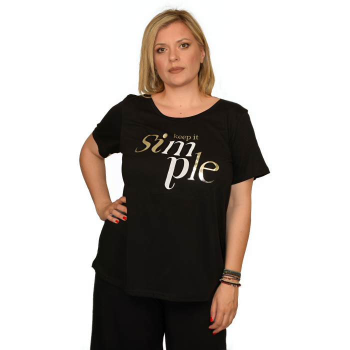 PLUS SIZE ΜΠΛΟΥΖΑ ΚΟΝΤΟΜΑΝΙΚΗ