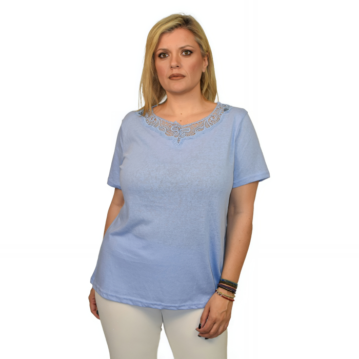 PLUS SIZE ΜΠΛΟΥΖΑ ΚΟΝΤΟΜΑΝΙΚΗ