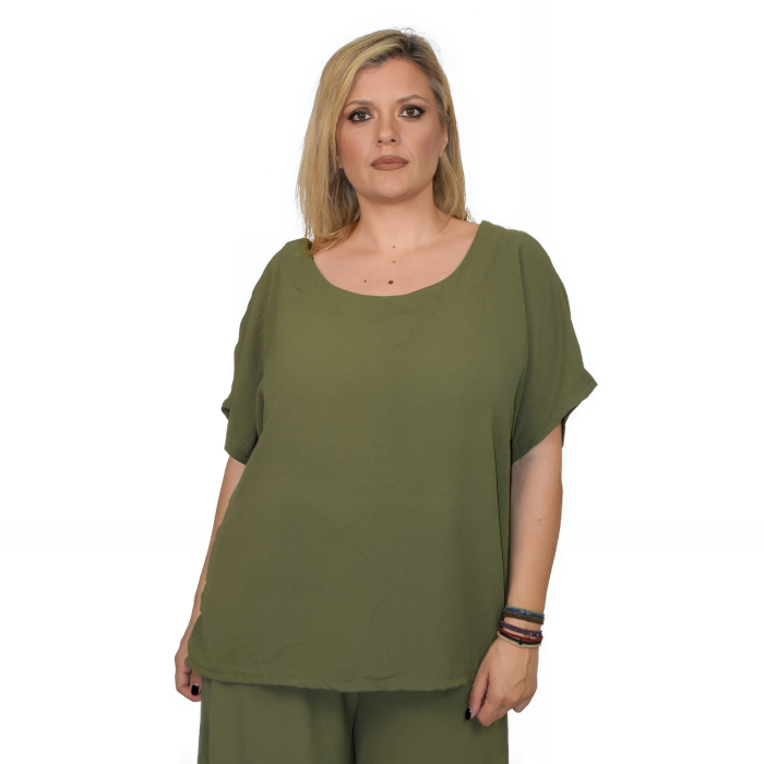 PLUS SIZE ΜΠΛΟΥΖΑ ΚΟΝΤΟΜΑΝΙΚΗ