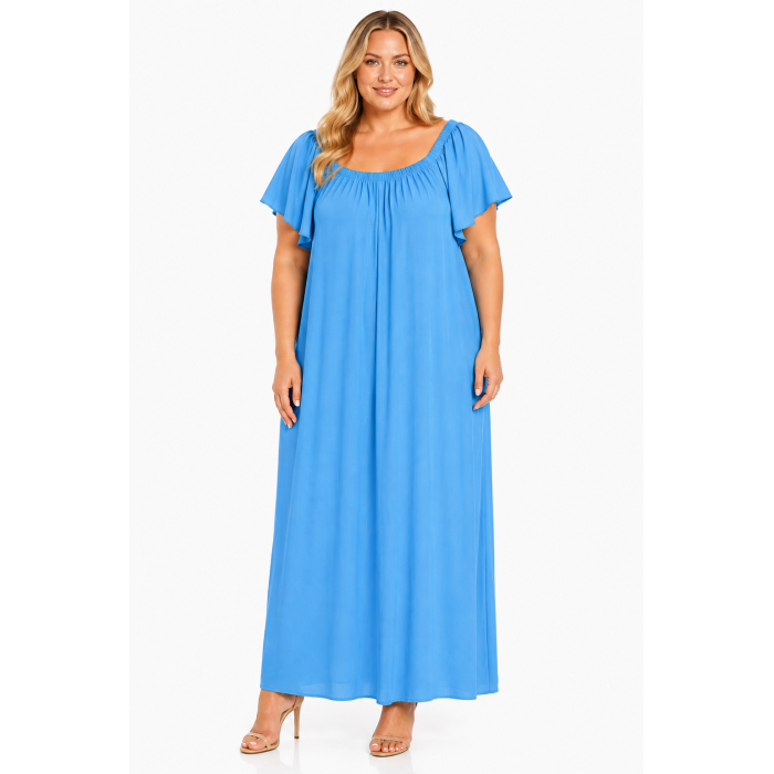 PLUS SIZE ΦΟΡΕΜΑ MAXI ΚΟΝΤΟΜΑΝΙΚΟ