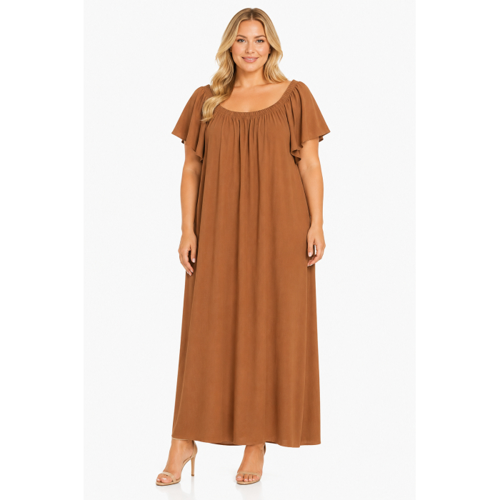 PLUS SIZE ΦΟΡΕΜΑ MAXI ΚΟΝΤΟΜΑΝΙΚΟ
