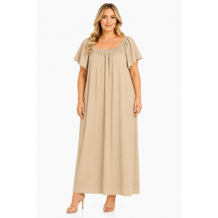 PLUS SIZE ΦΟΡΕΜΑ MAXI ΚΟΝΤΟΜΑΝΙΚΟ