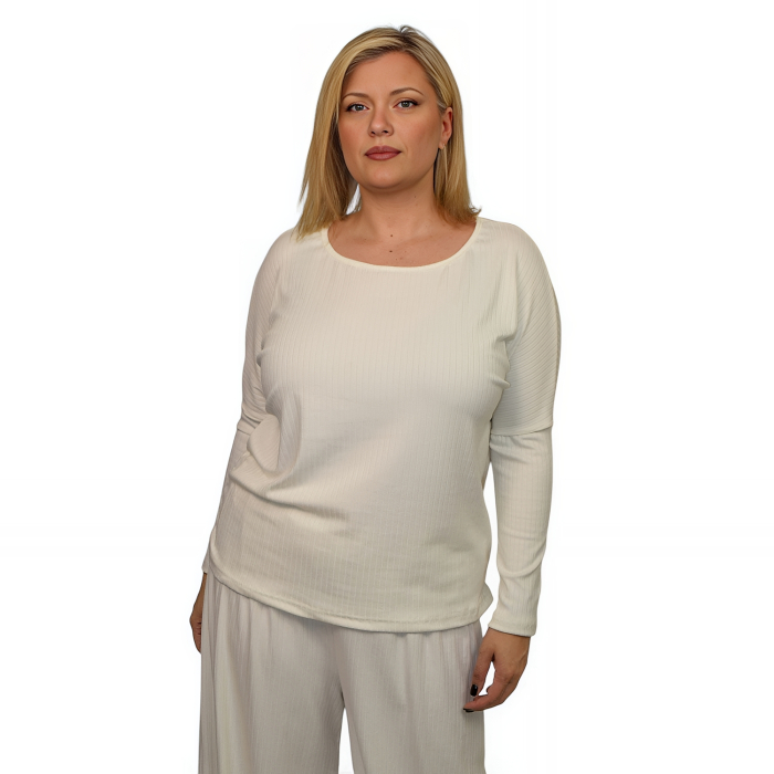 PLUS SIZE ΜΠΛΟΥΖΑ ΜΑΚΡΥΜΑΝΙΚΗ