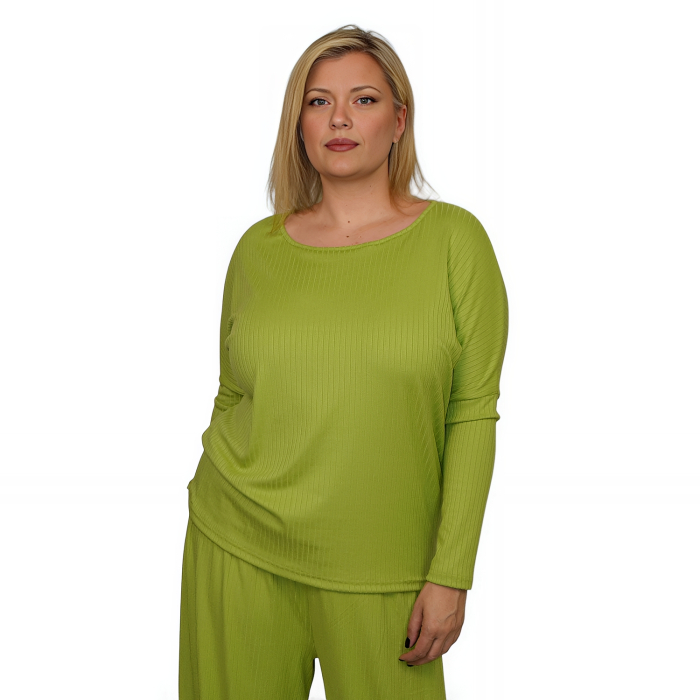 PLUS SIZE ΜΠΛΟΥΖΑ ΜΑΚΡΥΜΑΝΙΚΗ