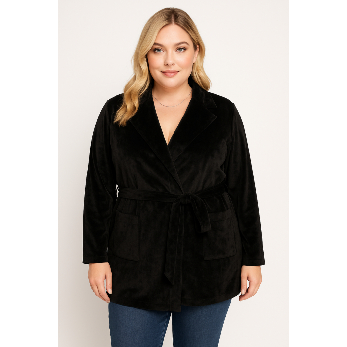 PLUS SIZE ΖΑΚΕΤΑ ΜΑΚΡΥΜΑΝΙΚΗ