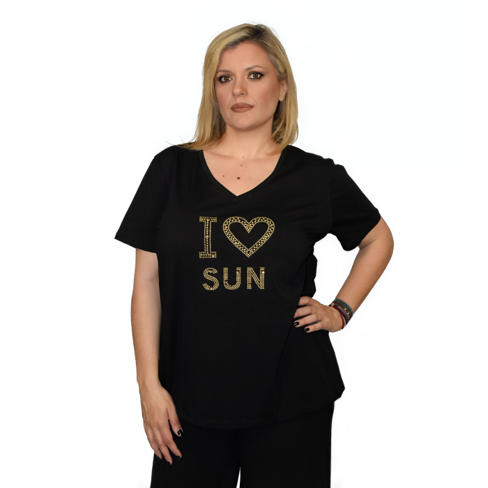 PLUS SIZE ΜΠΛΟΥΖΑ ΚΟΝΤΟΜΑΝΙΚΗ