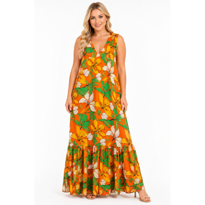 PLUS SIZE ΦΟΡΕΜΑ MAXI ΑΜΑΝΙΚΟ