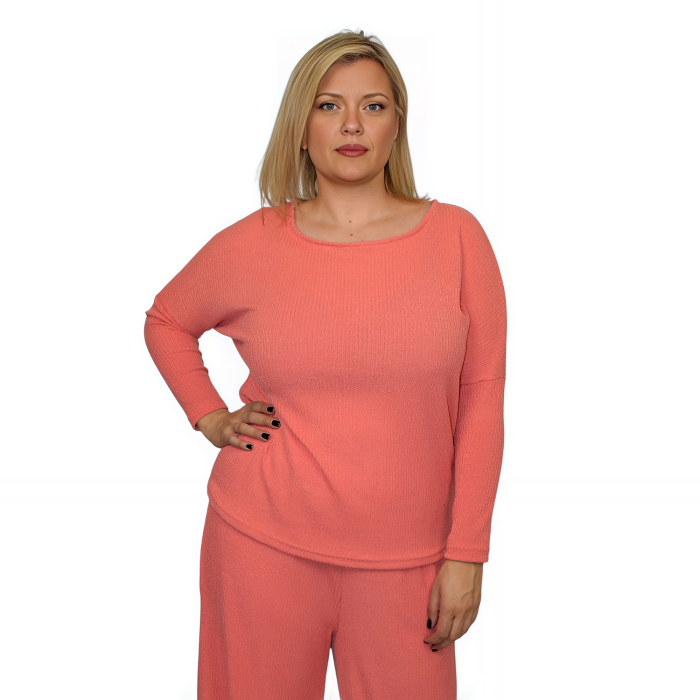 PLUS SIZE ΜΠΛΟΥΖΑ ΜΑΚΡΥΜΑΝΙΚΗ