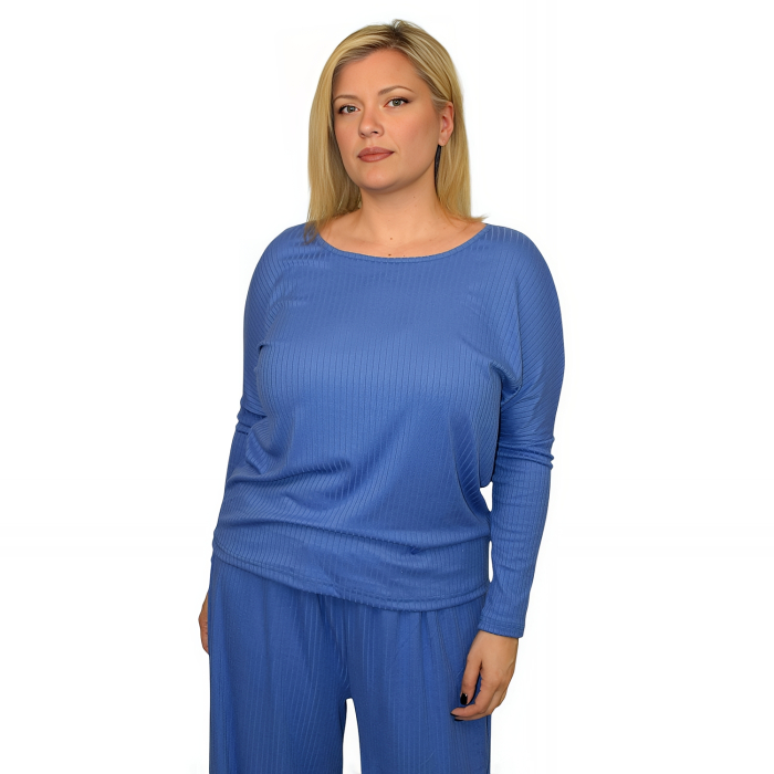 PLUS SIZE ΜΠΛΟΥΖΑ ΜΑΚΡΥΜΑΝΙΚΗ