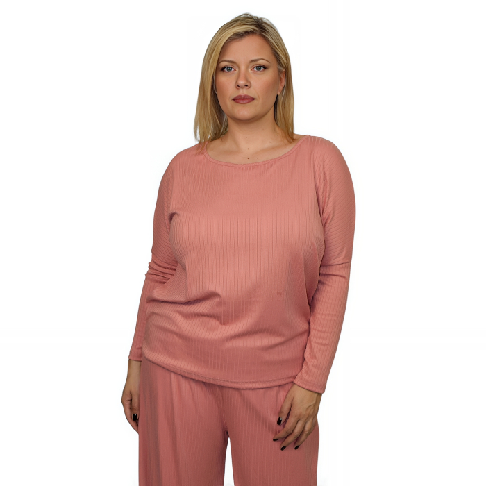 PLUS SIZE ΜΠΛΟΥΖΑ ΜΑΚΡΥΜΑΝΙΚΗ