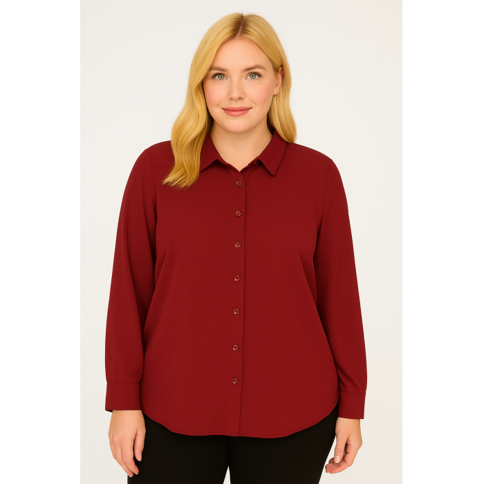 PLUS SIZE ΠΟΥΚΑΜΙΣΟ ΜΑΚΡΥΜΑΝΙΚΟ