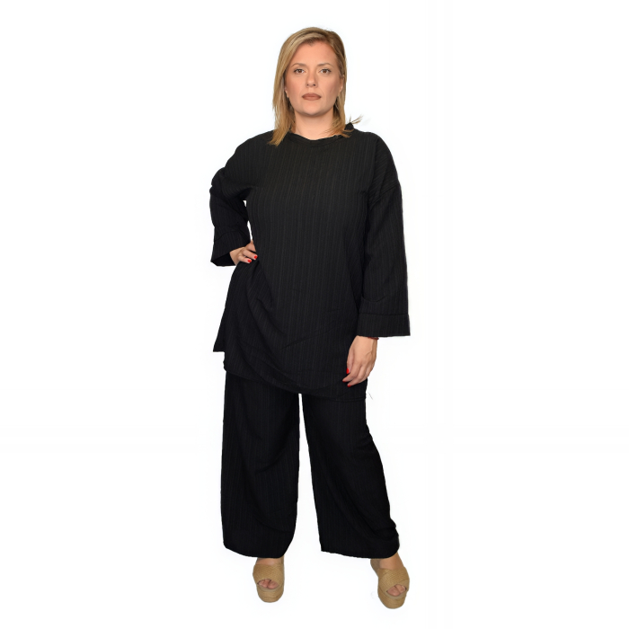PLUS SIZE ΜΠΛΟΥΖΑ ΜΑΚΡΥΜΑΝΙΚΗ ΚΑΙ ΠΑΝΤΕΛΟΝΑ