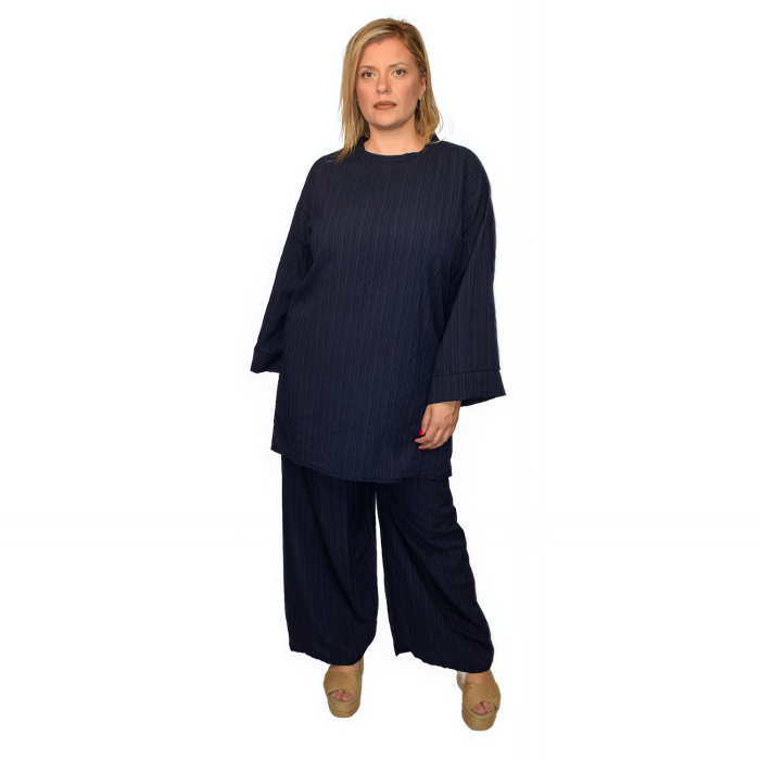 PLUS SIZE ΜΠΛΟΥΖΑ ΜΑΚΡΥΜΑΝΙΚΗ ΚΑΙ ΠΑΝΤΕΛΟΝΑ