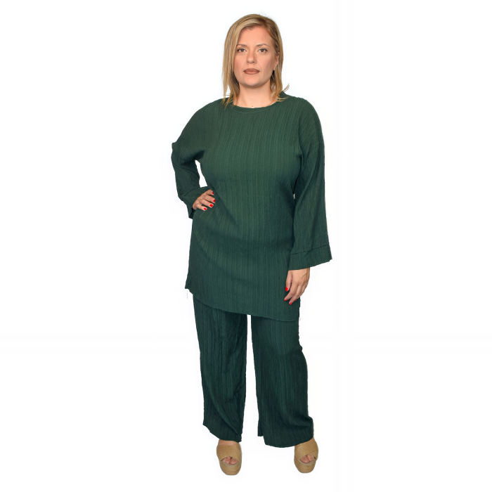 PLUS SIZE ΜΠΛΟΥΖΑ ΜΑΚΡΥΜΑΝΙΚΗ ΚΑΙ ΠΑΝΤΕΛΟΝΑ