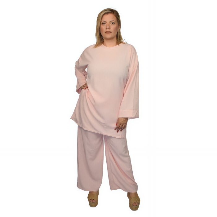 PLUS SIZE ΜΠΛΟΥΖΑ ΜΑΚΡΥΜΑΝΙΚΗ ΚΑΙ ΠΑΝΤΕΛΟΝΑ