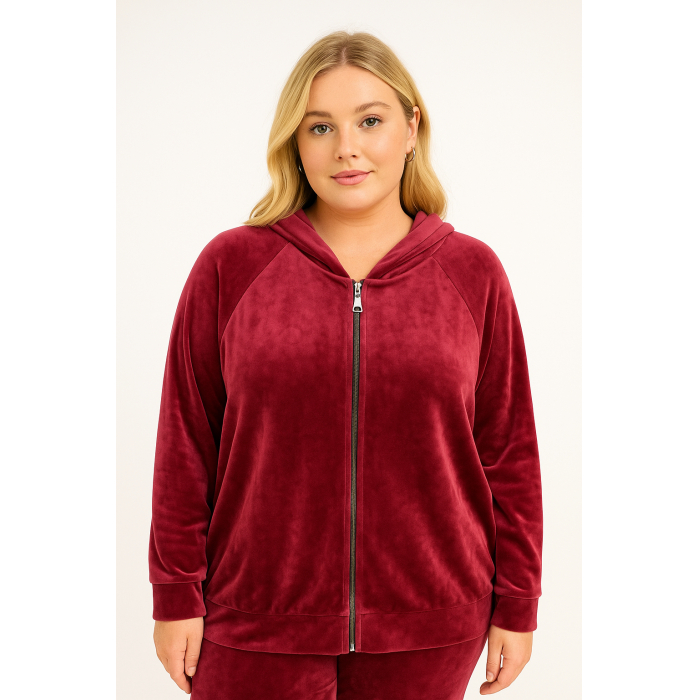 PLUS SIZE ΖΑΚΕΤΑ ΜΑΚΡΥΜΑΝΙΚΗ ΒΕΛΟΥΤΕ