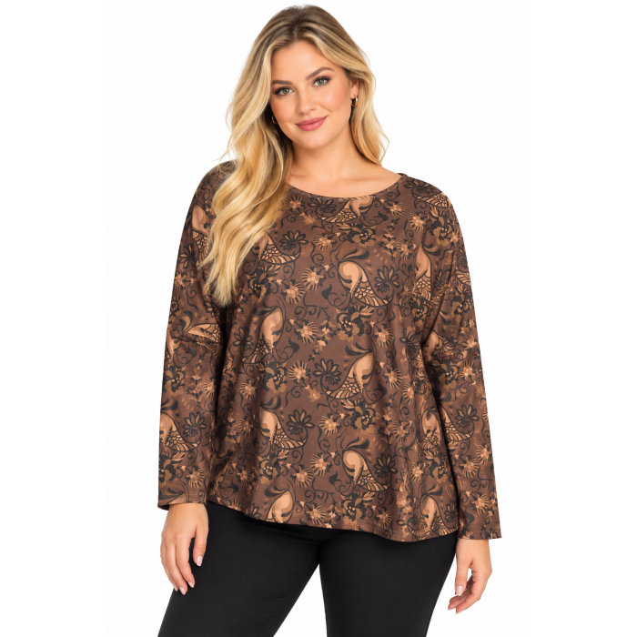 PLUS SIZE ΜΠΛΟΥΖΑ ΜΑΚΡΥΜΑΝΙΚΗ