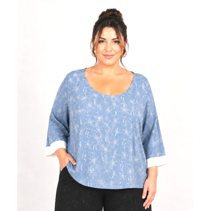 PLUS SIZE ΜΠΛΟΥΖΑ 3/4