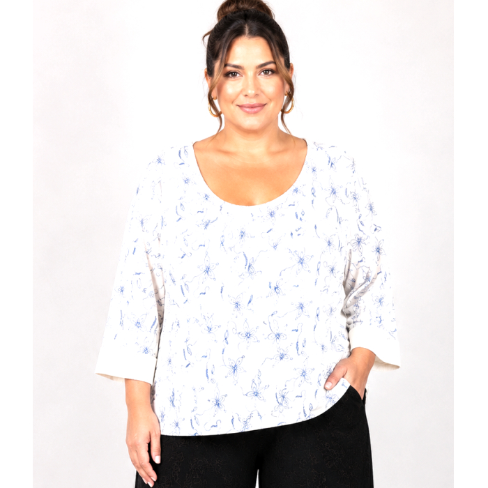 PLUS SIZE ΜΠΛΟΥΖΑ 3/4