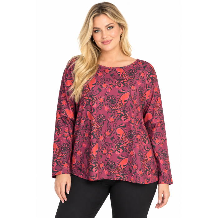PLUS SIZE ΜΠΛΟΥΖΑ ΜΑΚΡΥΜΑΝΙΚΗ