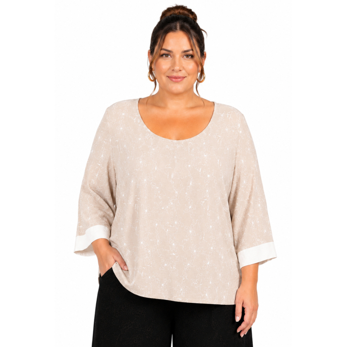 PLUS SIZE ΜΠΛΟΥΖΑ 3/4