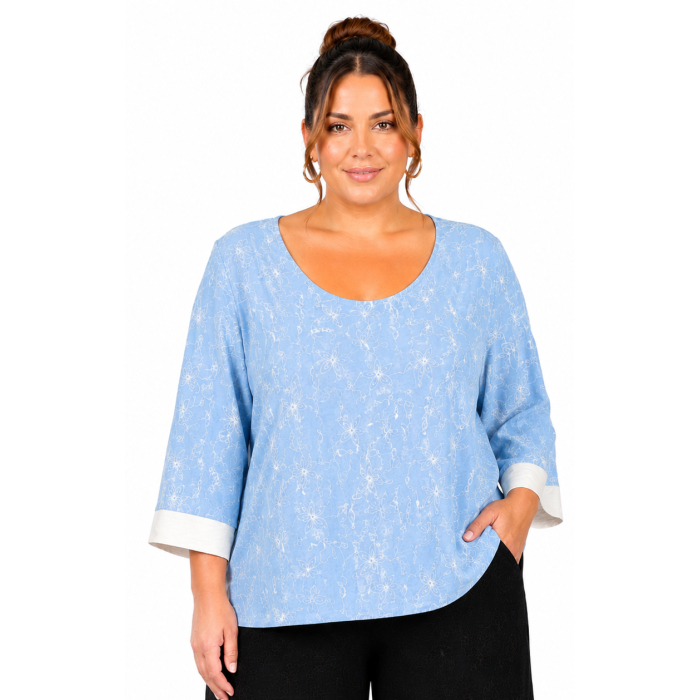 PLUS SIZE ΜΠΛΟΥΖΑ 3/4