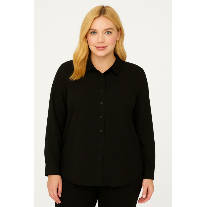 PLUS SIZE ΠΟΥΚΑΜΙΣΟ ΜΑΚΡΥΜΑΝΙΚΟ