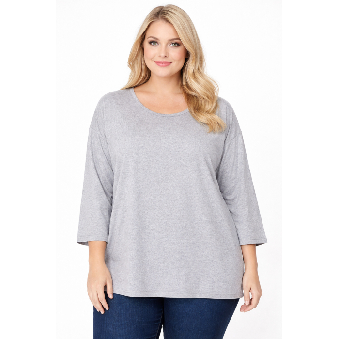 PLUS SIZE ΜΠΛΟΥΖΑ ΜΑΚΡΥΜΑΝΙΚΗ