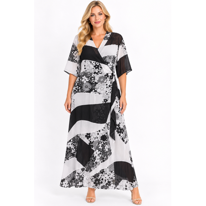 PLUS SIZE ΦΟΡΕΜΑ MAXI  ΚΟΝΤΟΜΑΝΙΚΟ