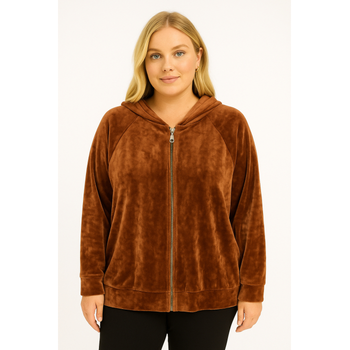 PLUS SIZE ΖΑΚΕΤΑ ΜΑΚΡΥΜΑΝΙΚΗ ΒΕΛΟΥΤΕ